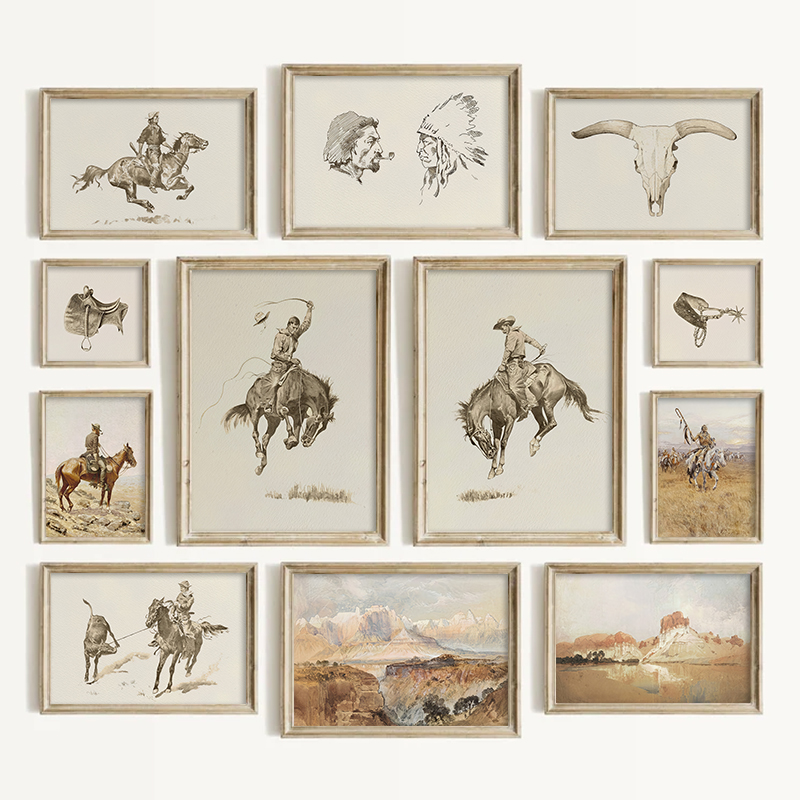 Photography Kit - Décoration murale style cowboy sud-ouest, impressions