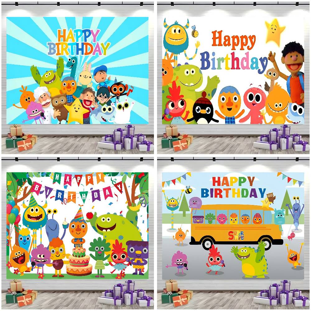 Photography Treatment - S-Super S-Simple Songs Cartoon Photo Backdrop