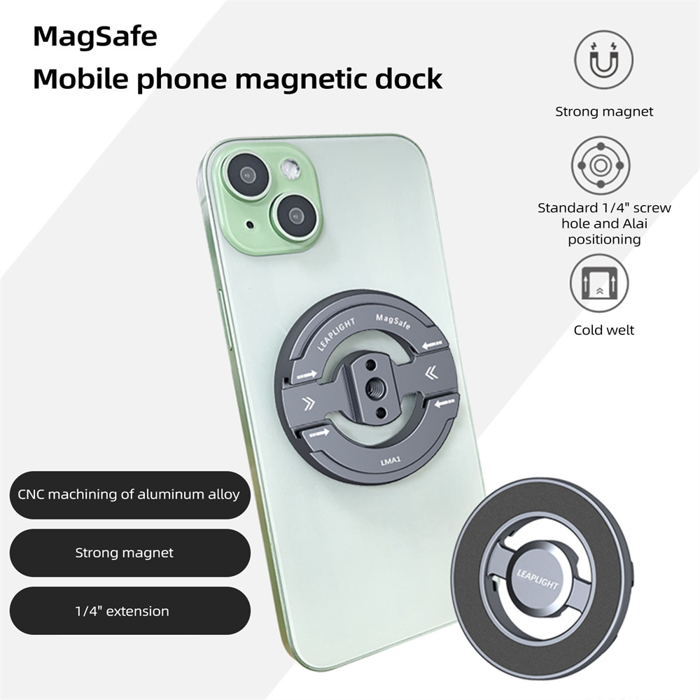 Photography With Iphone 15 - Support de téléphone magnétique en aluminium