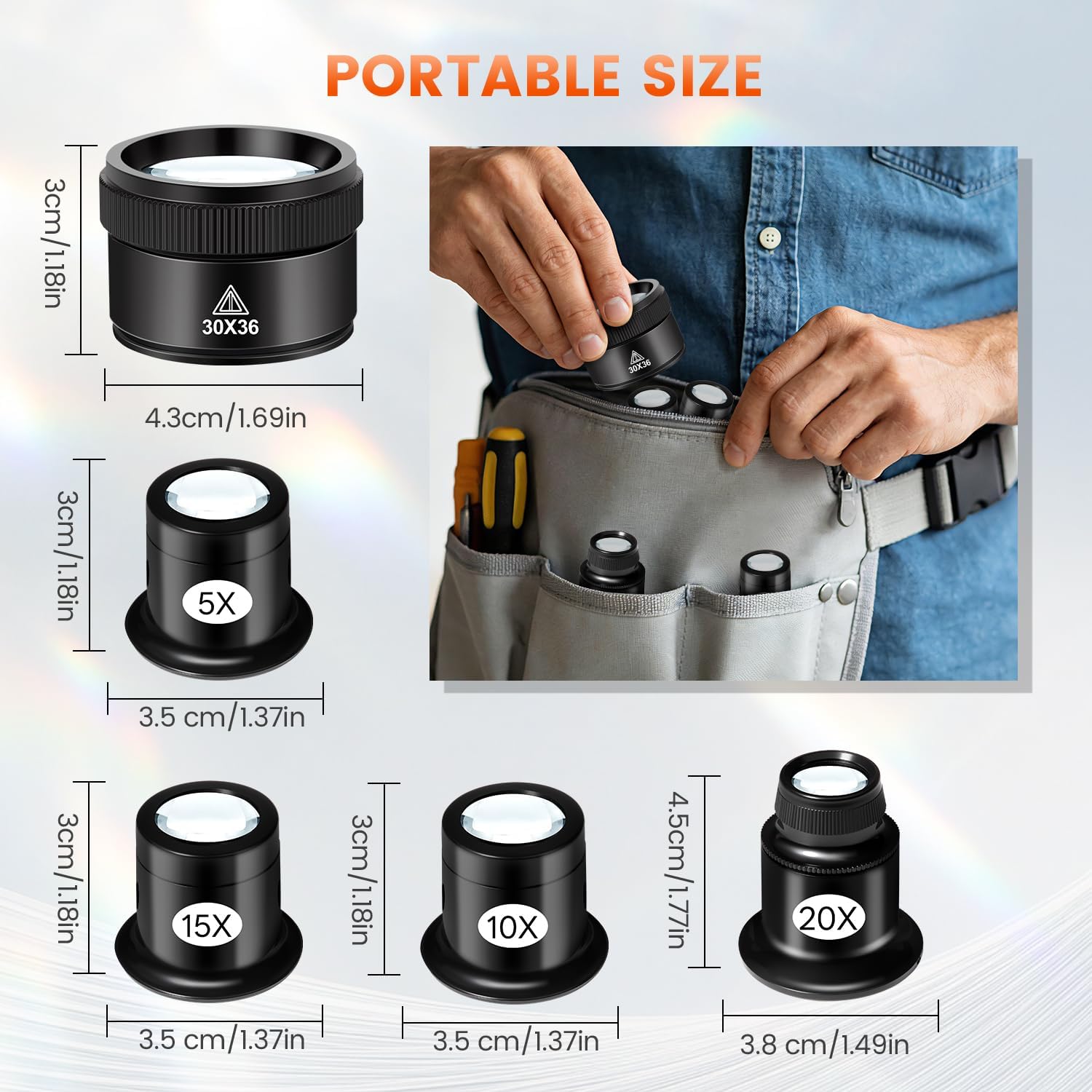 Ensemble de 5 loupes de bijout - Eye Piece Magnifier avis et prix