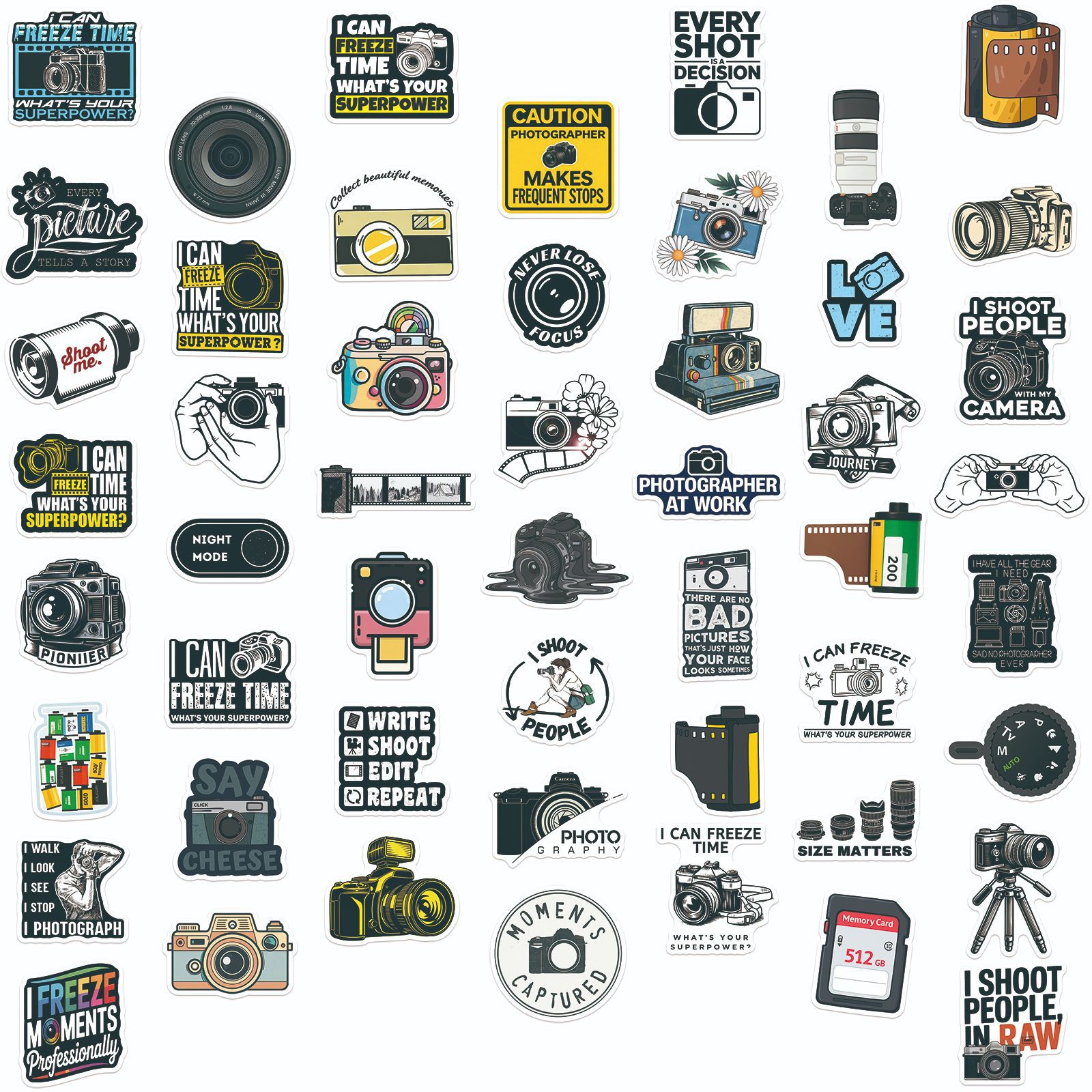 50 autocollants vintage pour a - Photography Journal avis et prix